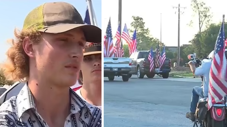 banning student from flying American flag on his truck