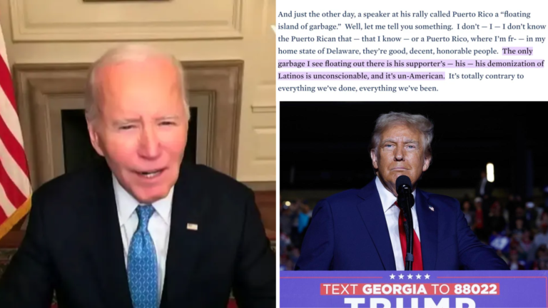 Biden's transcript 'GARBAGE' comment