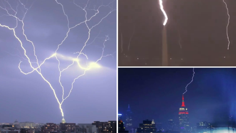 Lightning strikes U.S. Capitol