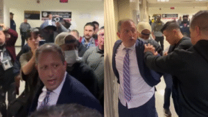 Brad Lander arrested ICE agents
