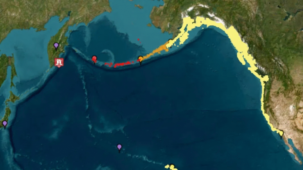 earthquake near Russia tsunami