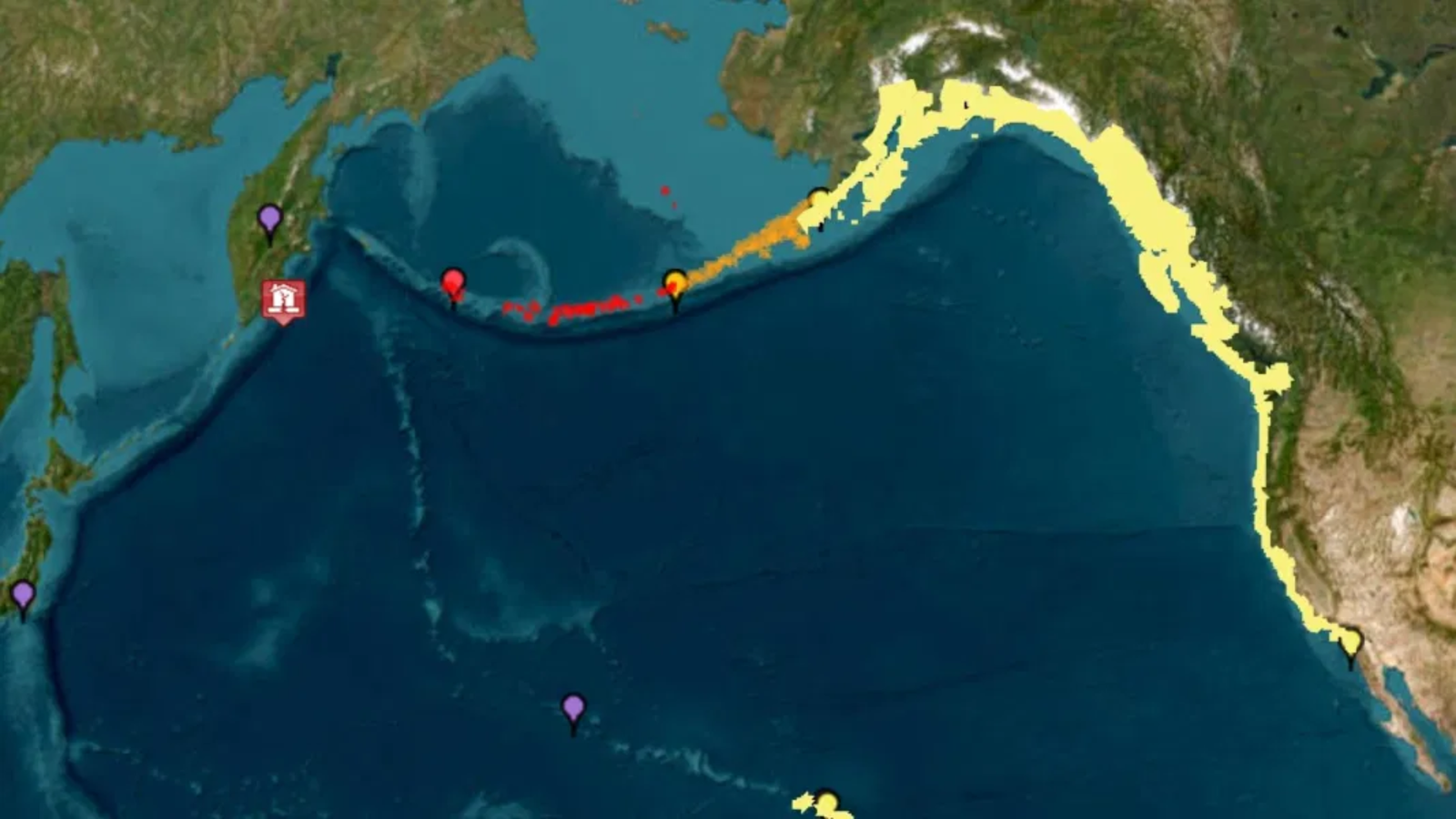 earthquake near Russia tsunami